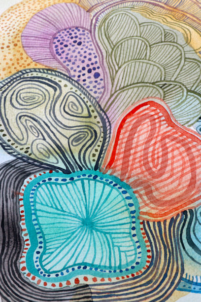 水彩涂鸦背景图案图片下载