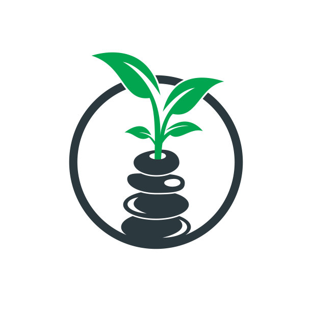 Spa和冥想矢量标志设计。禅宗与健康的标志概念。图片下载