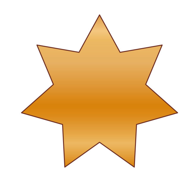 金色简单图形星形。极简金色梯度彩色复古星元素图标。图片下载