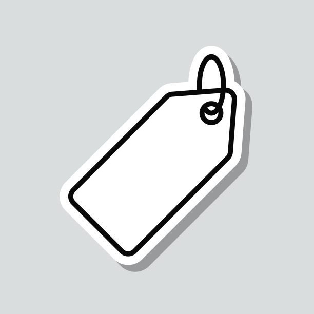 价格标签。图标贴纸在灰色背景图片下载