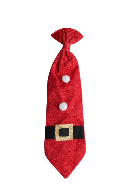 红色圣诞老人装扮服装领带孤立镂空图片下载