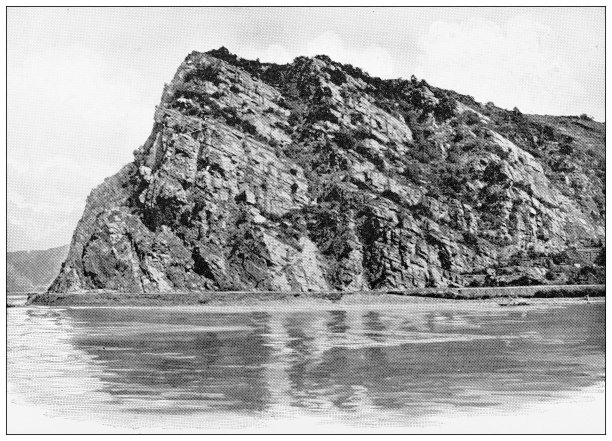 莱茵河地区的古董旅行照片:罗雷莱图片下载