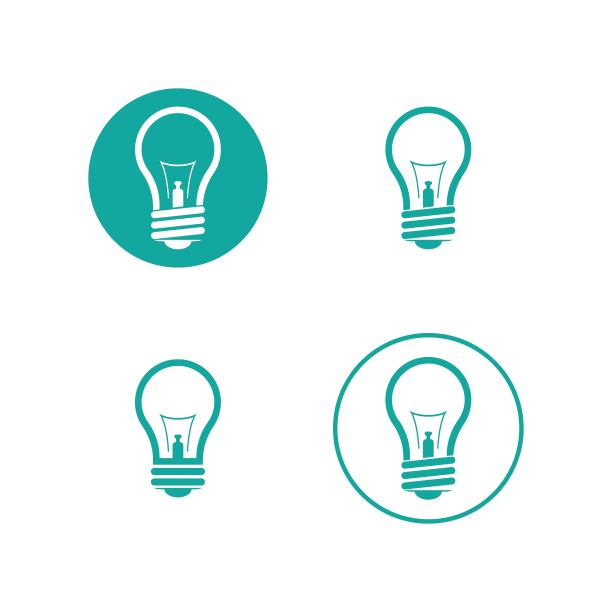 灯具标志设计图标矢量图片下载
