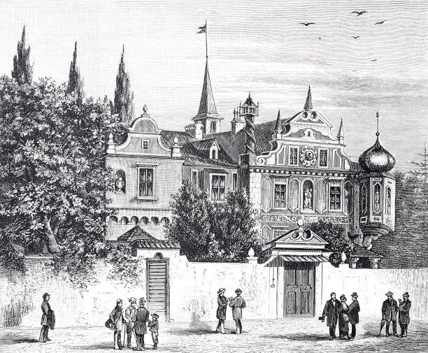 维也纳，奥地利画家弗里德里希·阿莫林的房子图片下载