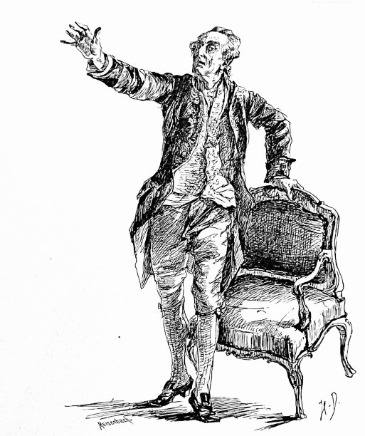 路易十六的律师在辩护演说中做手势图片下载