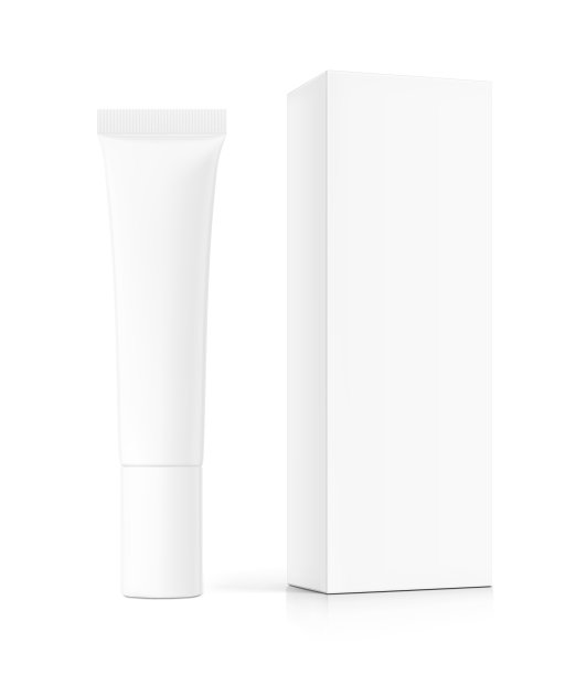 空白塑料管与盒子模型。矢量插图隔离在白色背景上。图片下载