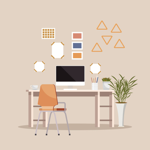 家庭办公室。居家办公办公室家具根据功能和风格精心挑选在家办公图片下载