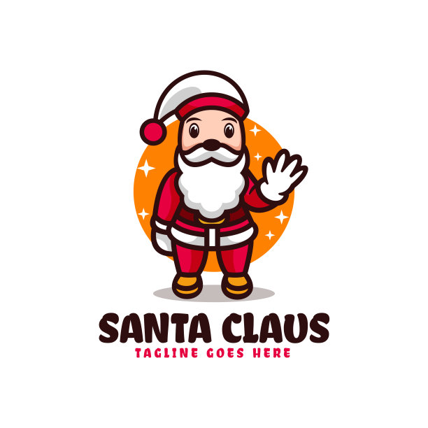 矢量插图圣诞老人吉祥物卡通风格。图片下载