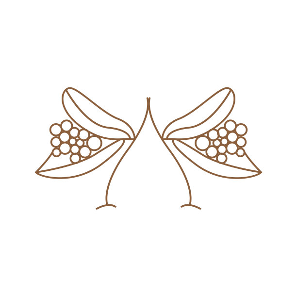 咖啡标志设计，咖啡树饮料矢量，模板符号说明图片下载