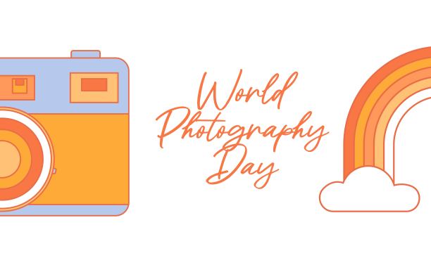 世界摄影日。8月19日。复古时髦的风格。节日的概念。背景，横幅，卡片和海报。矢量插图。图片下载