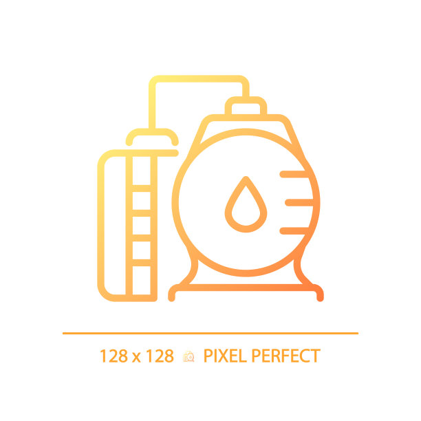 炼油厂梯度线性向量图标图片下载