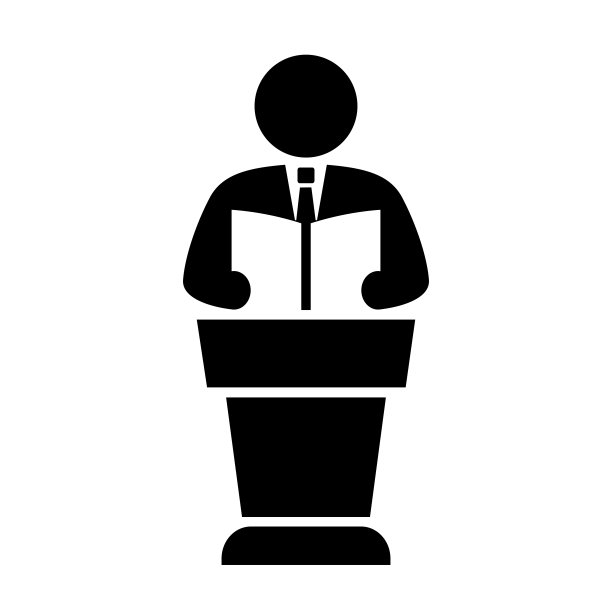 教师和讲坛矢量图标图片下载