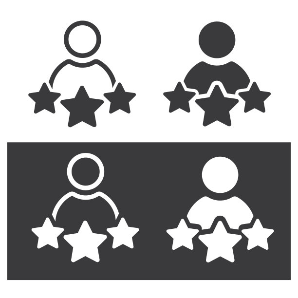 评级图标或标志孤立的标志，符号，矢量。图片下载