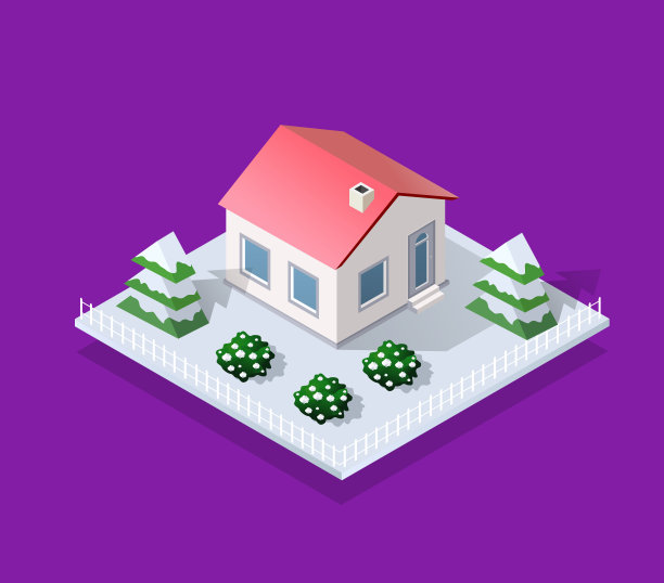 圣诞节到乡下的别墅村舍雪花覆盖图片下载