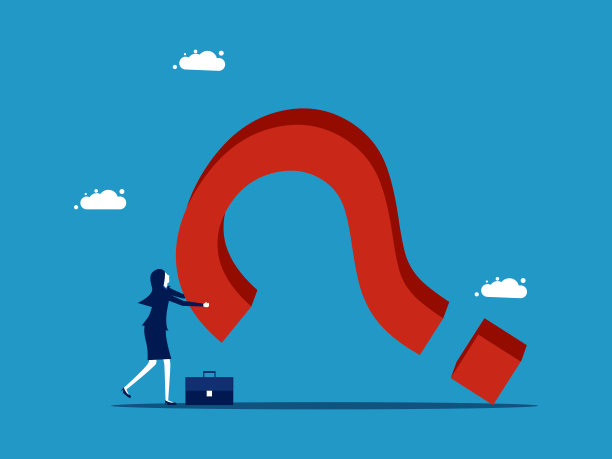 大问题的压力。女商人被大问号压得喘不过气来图片下载