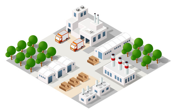 景观工业对象植物、工厂图片下载