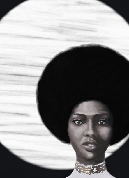 一个非洲类型的年轻女子法拉希的肖像图片下载