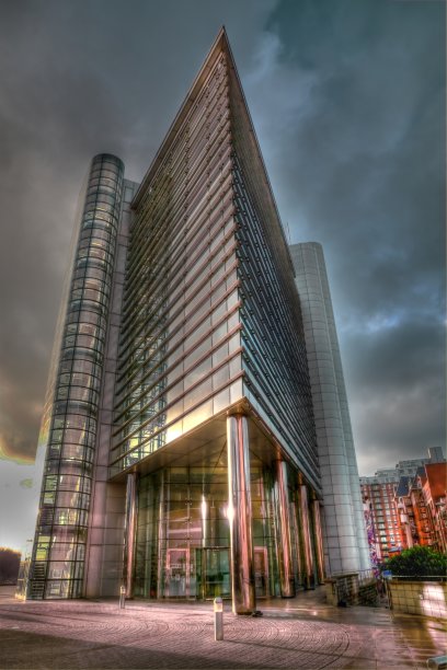 办公大楼日落图片下载