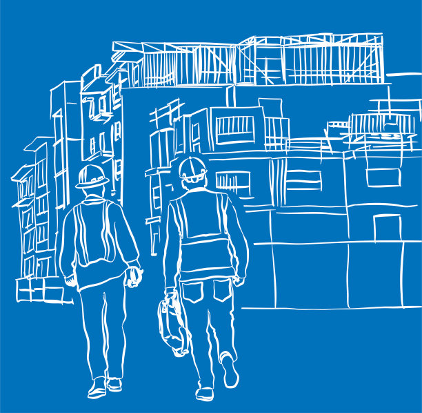 公寓建筑监察员黑板图片下载