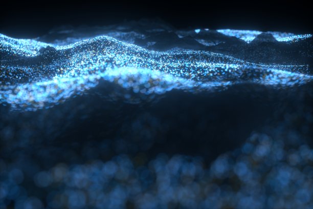 数据粒子海洋作为背景图片下载