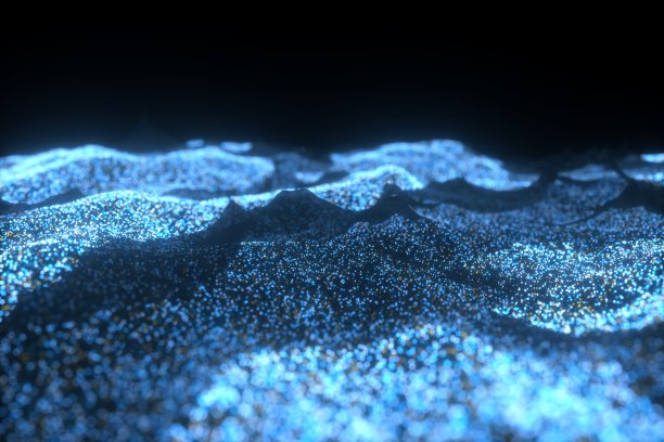 数据粒子海洋作为背景图片下载