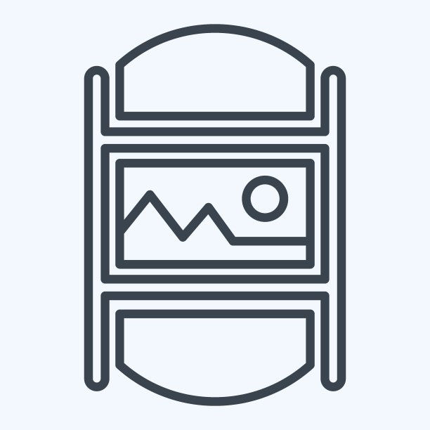 图标图片库。与艺术和媒体符号有关。行风格。简单的设计可编辑图片下载