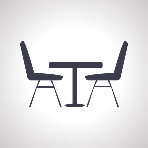桌子与椅子图标。桌子与椅子图标。图片下载
