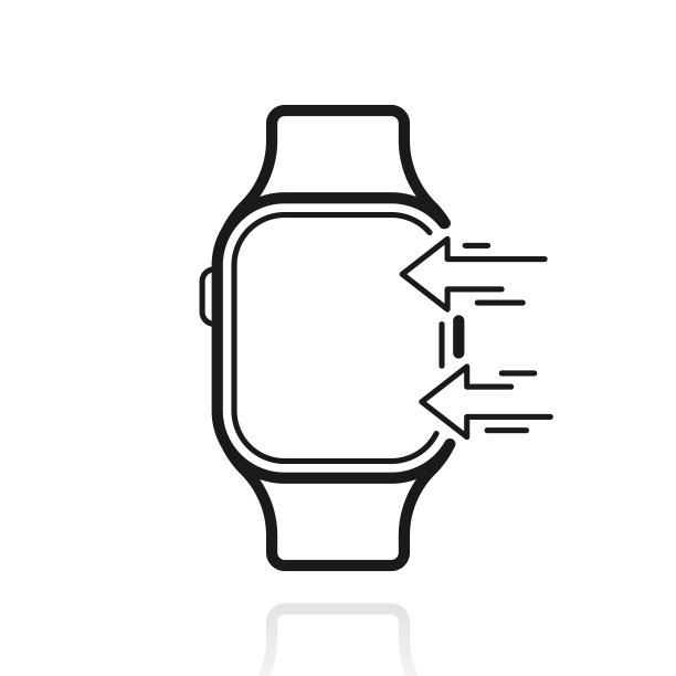 发送到智能手表。白色背景上反射的图标图片下载