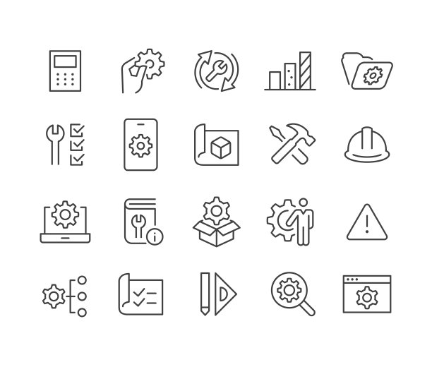 工程图标集-经典线系列图片下载