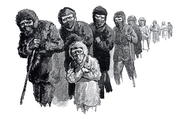 一排带着护卫队的人图片下载