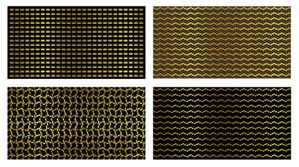 一套闪亮的创意金和黑色背景。图片下载