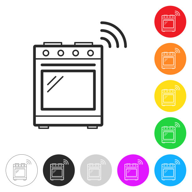 聪明的范围。彩色按钮上的图标图片下载