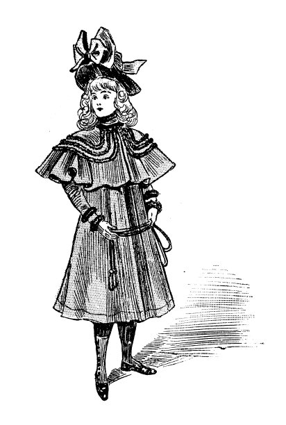 古玩插画:优雅少女图片下载