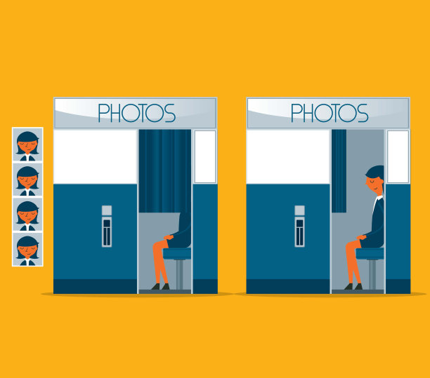 女商人-照相亭自动售货机图片下载