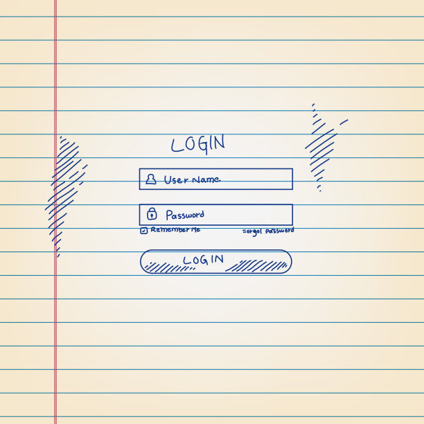 在横线纸上绘制登录页图片下载