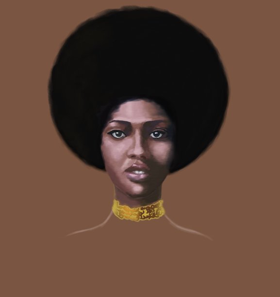 一个非洲类型的年轻女子法拉希的肖像图片下载