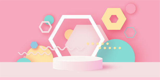 3d平台场景或基座上的粉彩背景图片下载