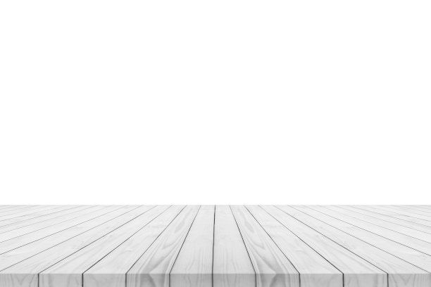 空的白色木制桌面孤立在白色背景上图片下载