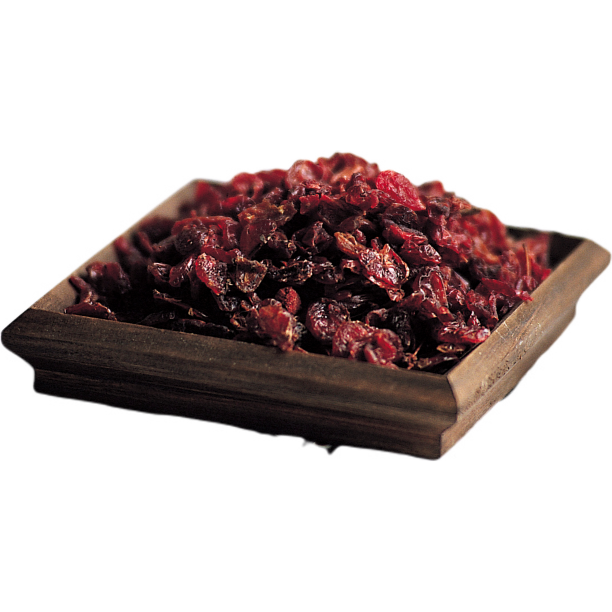 木盆装着蔓越莓干图片下载