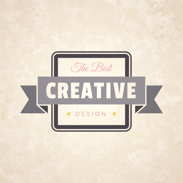 时尚的彩色复古徽章-创意，最好的设计图片下载