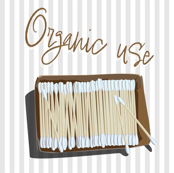 硬纸盒里的耳塞，上面写着:有机使用图片下载