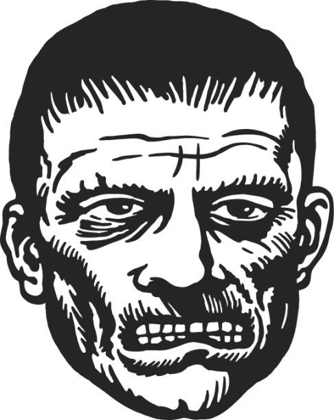 弗兰肯斯坦怪兽头像插图图片下载