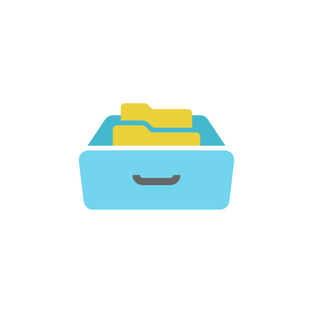 文件归档图标平面设计。图片下载