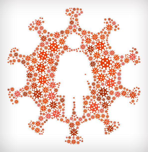 流感冠状病毒图标模式图片下载