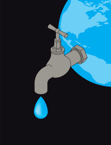 水龙头与饮用自来水口渴干旱气候变化概念插图图片下载