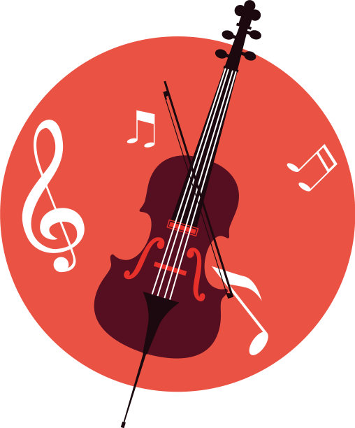 音乐大提琴在音符背景图片下载