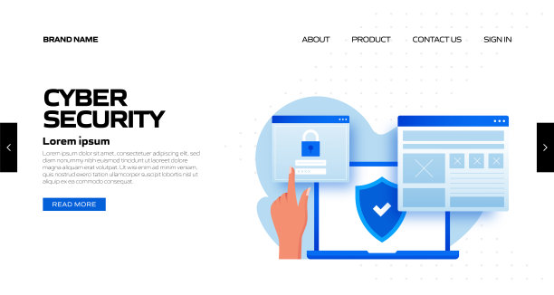 网络安全概念矢量插图登陆页面模板，网站横幅，广告和营销材料，在线广告，业务演示等。图片下载