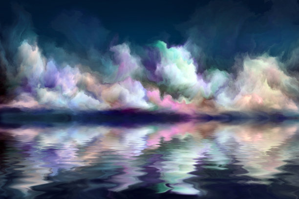 奇妙的夜晚的海景图片下载