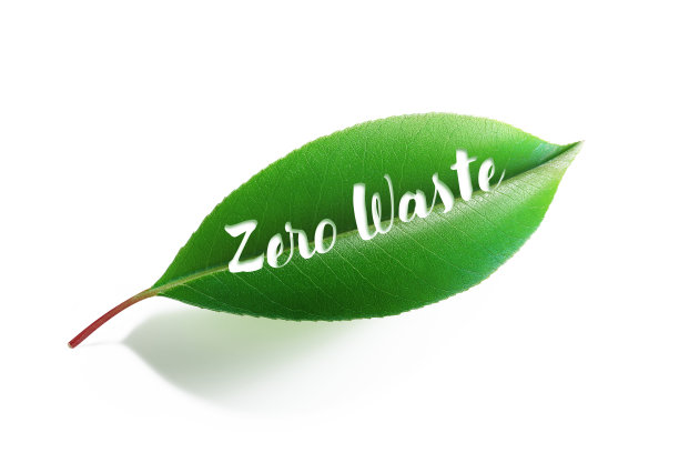 零浪费写绿叶白底图片下载