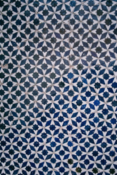 摩洛哥马赛克的近景与抽象形式图片下载